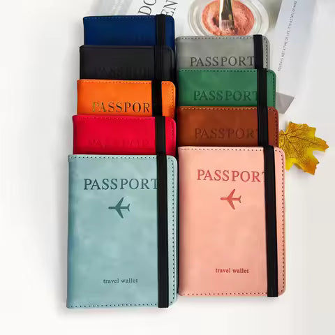 Passport Case with Suitcase Identifier (PU Leather, RFID)