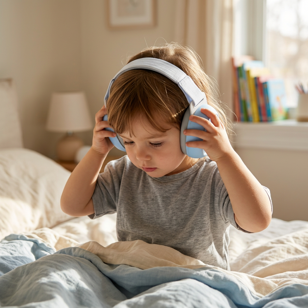 Como colocar o KID-FI - criança a ajustar os auscultadores sozinha