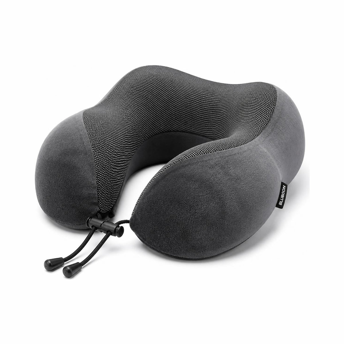 Almofada de Pescoço para Viagem sem Capuz Cinzento - fundo estúdio